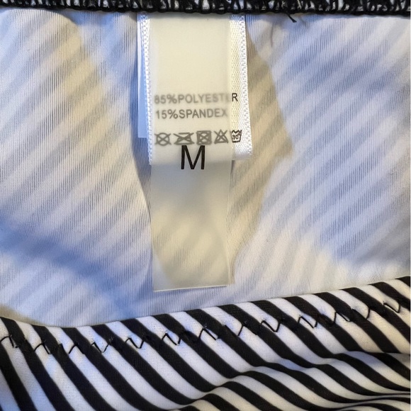 Tempt Me Two Piece High Waisted Black White Bikini Size Medium - Picture 10 of 10